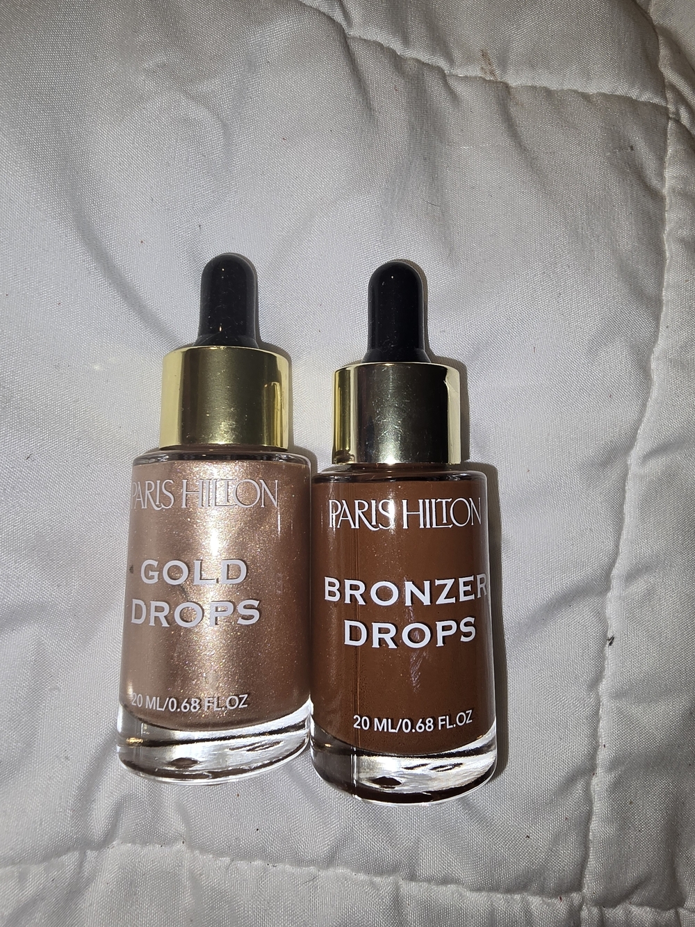 Paris Hilton Gold Drops & Bronzer Drops - Shimmering Gold and Deep Bronze